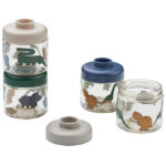 Liewood Madbeholder - Dominique - 4-pak - Dinosaurs/Mist