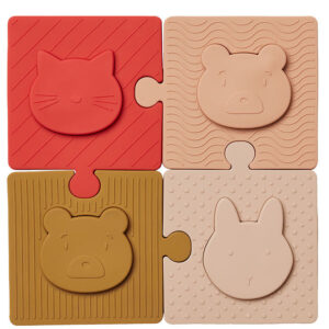 Liewood Puslespil - Silikone - 4 Brikker - Bodil - Rose Multi Mi