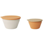 Liewood Skåle - Silikone - Foldbare - 2-pak - Dale - Almond Mult