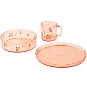 Liewood Spisesæt - 3 Dele - Siva - Peach/Sea Shell