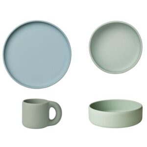 Liewood Spisesæt - Silikone - 3 Dele - Andie - Green Multi Mix