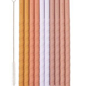 Liewood Sugerør - Silikone - 10 stk - Timoti - Yellow Mellow Mul