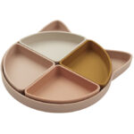 Liewood Tallerken - Arne - Silikone - 4 Rum - Cat Rose Multi Mix