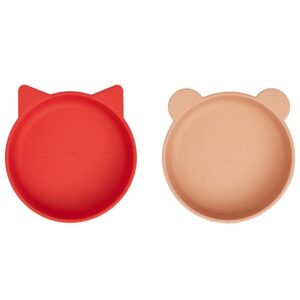 Liewood Tallerkener - 2-pak - Olivia - Apple Red/Tuscany Rose Mi