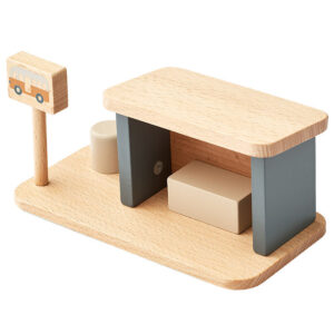 Liewood Trælegetøj - Busstoppested - Village - Whale Blue Mix