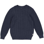 Müsli Bluse - Strik - Cable - Night Blue