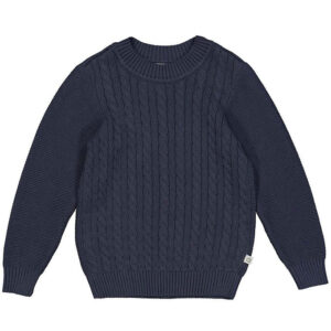 Müsli Bluse - Strik - Cable - Night Blue