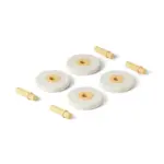 4 x Foam wheels Sand Grey / Honey Yellow