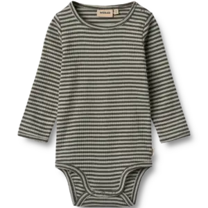 Berti Body Langærmet - Winter forest stripe - 2 ÅR
