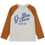 Bobo Choses Bluse - Go Bobo - Light Heather Grey/Brown