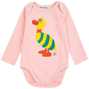 Bobo Choses Body l/æ - Stripped Duck - Light Pink
