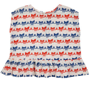 Bobo Choses Top - Ribbon Bow - Offwhite