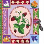 Eeboo Dagbog m. Lås - Jordbær