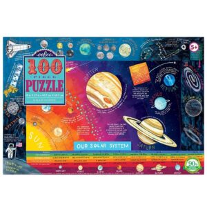Eeboo Puslespil - 100 Brikker - Solsystemet