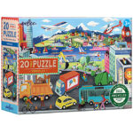 Eeboo Puslespil - 20 Brikker - 28x38 cm - Transportmidler