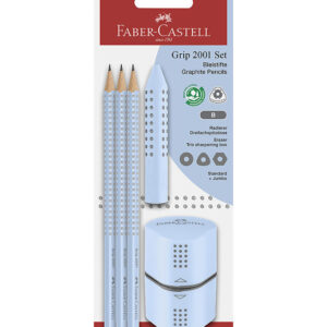 Faber-Castell Blyantsæt - Grip 2001 - 5 Dele - Sky Blue