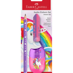Faber-Castell Blyantsæt - Jumbo Unicorn - 3 Dele - Lilla