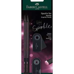 Faber-Castell Blyantsæt - Sparkle - 4 Dele - Black Edition - Mid