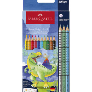 Faber-Castell Farveblyanter - 13 stk. - Grip Dino