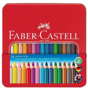 Faber-Castell Farveblyanter - Jumbo Grip - Akvarel - 16 stk - Mu