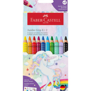 Faber-Castell Farveblyanter - Jumbo Grip - Akvarel - 8+2 Sparkle
