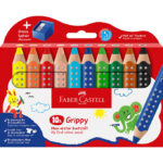 Faber-Castell Farveblyanter - XXL Jumbo Grip + Spidser - 10 stk.