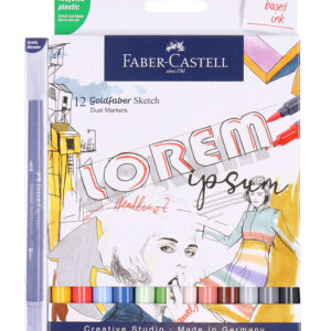 Faber-Castell Tuscher - 12 Stk. + Blander - Goldfaber Sketch