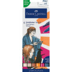 Faber-Castell Tuscher - 6 Stk. - Goldfaber Sketch - Manga