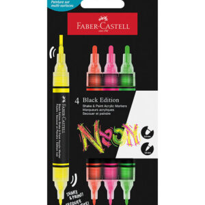 Faber-Castell Tuscher - Shake & Paint Akryl - 4 Stk. - Neon