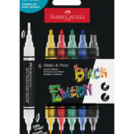 Faber-Castell Tuscher - Shake & Paint Akryl - 6 Stk. - Multi