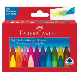 Faber-Castell Voksfarver - Trekantet - 24 stk - Multi