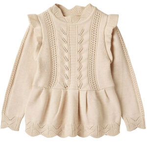 Fliink Bluse - Strik - Viskose - Alilly Peplum - Sandshell