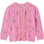 Fliink Cardigan - Strik - Mela Flower - Begonia Pink