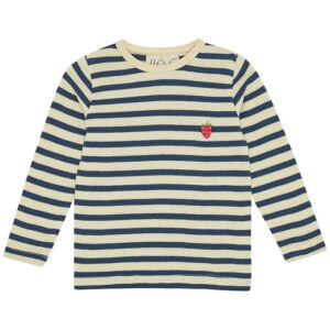 Flöss Bluse - Abby - Soft White/Orchid m. Striber