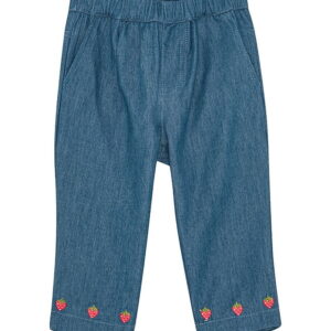 Flöss Bukser - Vilma - Denim - Mid Blue Strawberry