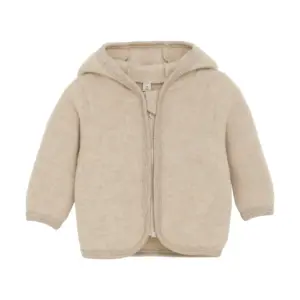 Jakke Ører Uld Fleece - Camel Melange - 92