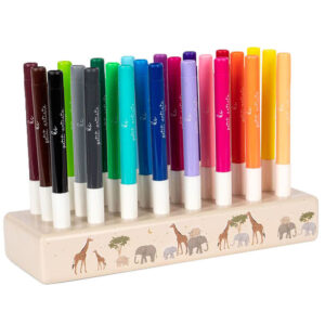 Konges Sløjd Tuscher i Træklods - 24 stk. - Safari