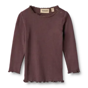 Lace Rib Langærmet T-Shirt - 18 MDR.