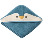 Liewood Babyhåndklæde - 70x70 cm - Albert - Penguin - Oceanview