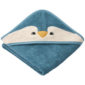 Liewood Babyhåndklæde - 70x70 cm - Albert - Penguin - Oceanview