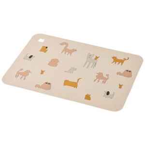 Liewood Dækkeserviet - Silikone - Jude - Cats and Dogs/Sandy