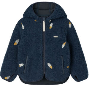 Liewood Fleecejakke - Mara - Rocket/Classic Navy/Embroidery