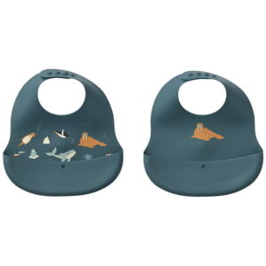 Liewood Hagesmække - Silikone - 2-pak - Ember - Arctic Sea/Ocean