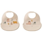 Liewood Hagesmække - Silikone - 2-pak - Ember - Cats and Dogs/Sa