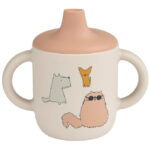 Liewood Kop m. Tud - Neil Sippy Cup - Silikone - Cats and Dogs/S