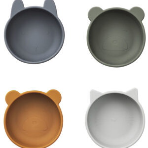 Liewood Skåle - Silikone - Iggy - 4-pak - Blue Mix