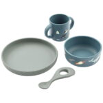 Liewood Spisesæt - Silikone - 4 dele - Vivi - Arctic Sea/Ocean