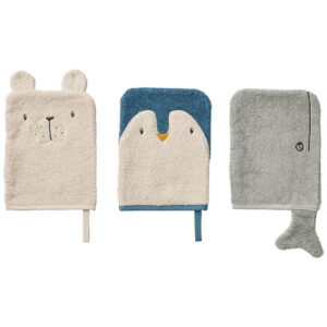 Liewood Vaskeklude - 3-Pak - Sylvester - Arctic Sea/Ocean View