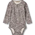 Liv Body Langærmet - Purple stone flowers - 18 MDR.