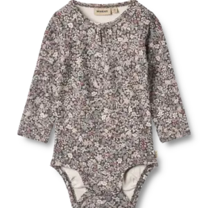 Liv Body Langærmet - Purple stone flowers - 3 MDR.